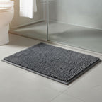 Tapete De Banheiro Bolinha Popcorn Antiderrapante 40x60cm Chenille Cinza