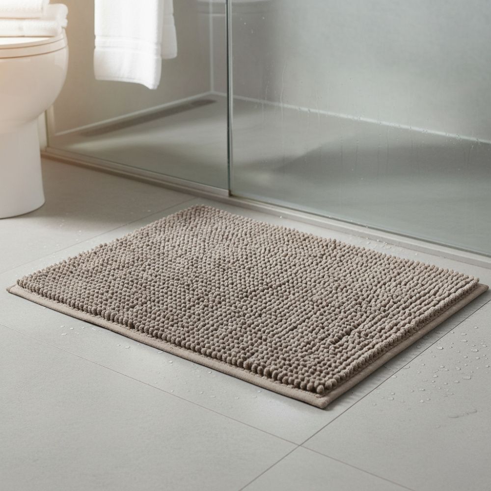 Tapete De Banheiro Bolinha Popcorn Antiderrapante 40x60cm Chenille Fendi