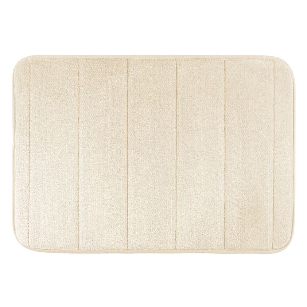 Tapete Ultra Absorvente 60x40cm Soft Antiderrapante 100% Poliéster Off White
